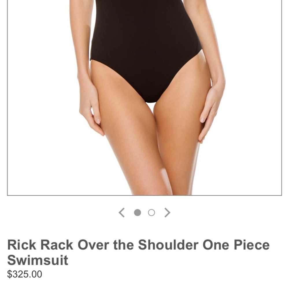 Rick Rack Over the Shoulder One Piece Swimsuit